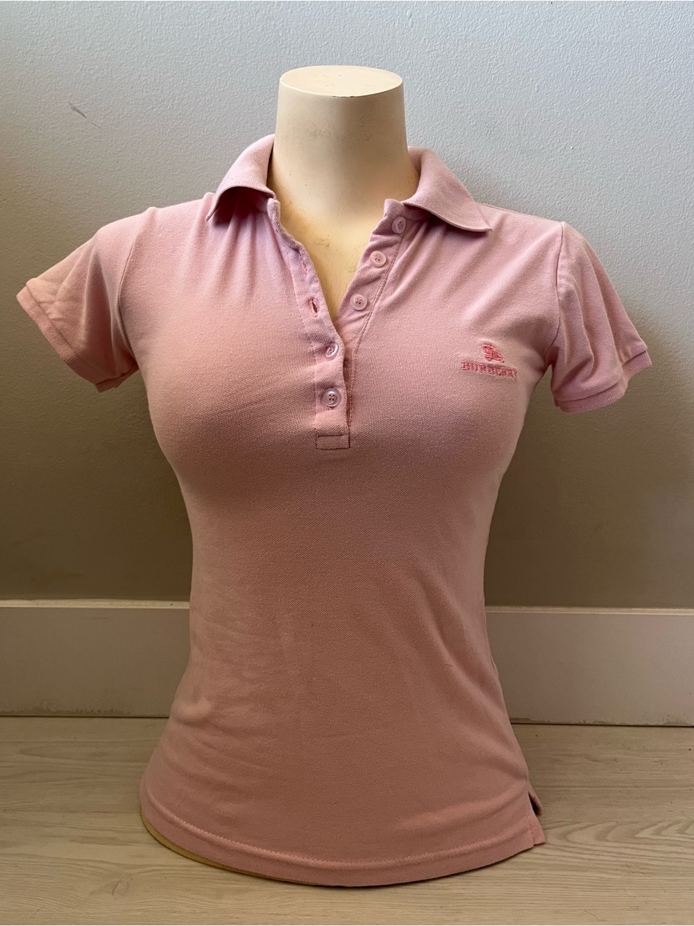 Burberry Pink Short-Sleeve Polo Shirt